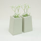 Mind Reader Cement Planter Bookends with Faux Plants, Decorative Book Ends for Shelves and Desk, Set of 2, White