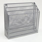 Mind Reader Vertical File Storage, Desktop Organizer, Wall Mount, Office, Metal Mesh, 12.5"L x 3.75"W x 11.5"H
