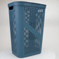 Mind Reader 60L Slim Laundry Hamper, Clothes Basket, Lid, Ventilated, Plastic, 17.25"L x 13.75"W x 23.5"H