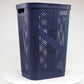 Mind Reader 60L Slim Laundry Hamper, Clothes Basket, Lid, Ventilated, Plastic, 17.25"L x 13.75"W x 23.5"H
