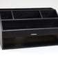 Mind Reader Desk Organizer, File Storage, Accessory Holder, Cord Management, Office, Wood, 16.25"L x 9.5"W x 8.5"H, Black