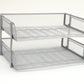 Mind Reader 2-Tier Stackable Paper Tray, Desktop Organizer for Letter-Size Documents, Office File Storage, Metal Mesh, Set of 2