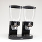 Mind Reader Double Cereal Dispenser for Countertop, 2 x 2L Airtight Containers, Rotating Dry Food Dispenser for Cereal, Rice, Candy, Coffee Beans, Black