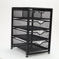 Mind Reader Network Collection, 4-Tier Paper Tray with Removable Drawers, File Storage, Desktop and Supply Organizer, Metal Mesh, Black