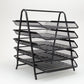 Mind Reader 5-Tier Paper Tray, Desktop Organizer, File Storage, Workspace, Office, Metal Mesh, 11.75"L x 14"W x 15"H