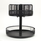 Mind Reader Network Collection, 2-Tier Granola Bar and Snack Carousel, Lazy Susan,  Countertop Organizer, Breakroom, Metal Mesh, Black