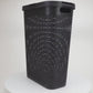 Mind Reader Slim Laundry Hamper with Lid, 40L Clothes Basket, Premium Wicker Design, Plastic