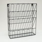 Mind Reader Metal Wire Desktop Organizer, Vertical File Holder , Hooks and Storage Tray, Wall Mount or Desktop, Metal, Black