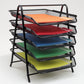 Mind Reader Paper Tray and File Folder Set, Desktop Organizer, Storage, Office, Metal Mesh, Black