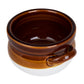 MInd Reader Onion Soup Crocks, 18 oz Capacity, Dishwasher and Microwave Safe, Ceramic, Brown