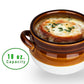 MInd Reader Onion Soup Crocks, 18 oz Capacity, Dishwasher and Microwave Safe, Ceramic, Brown