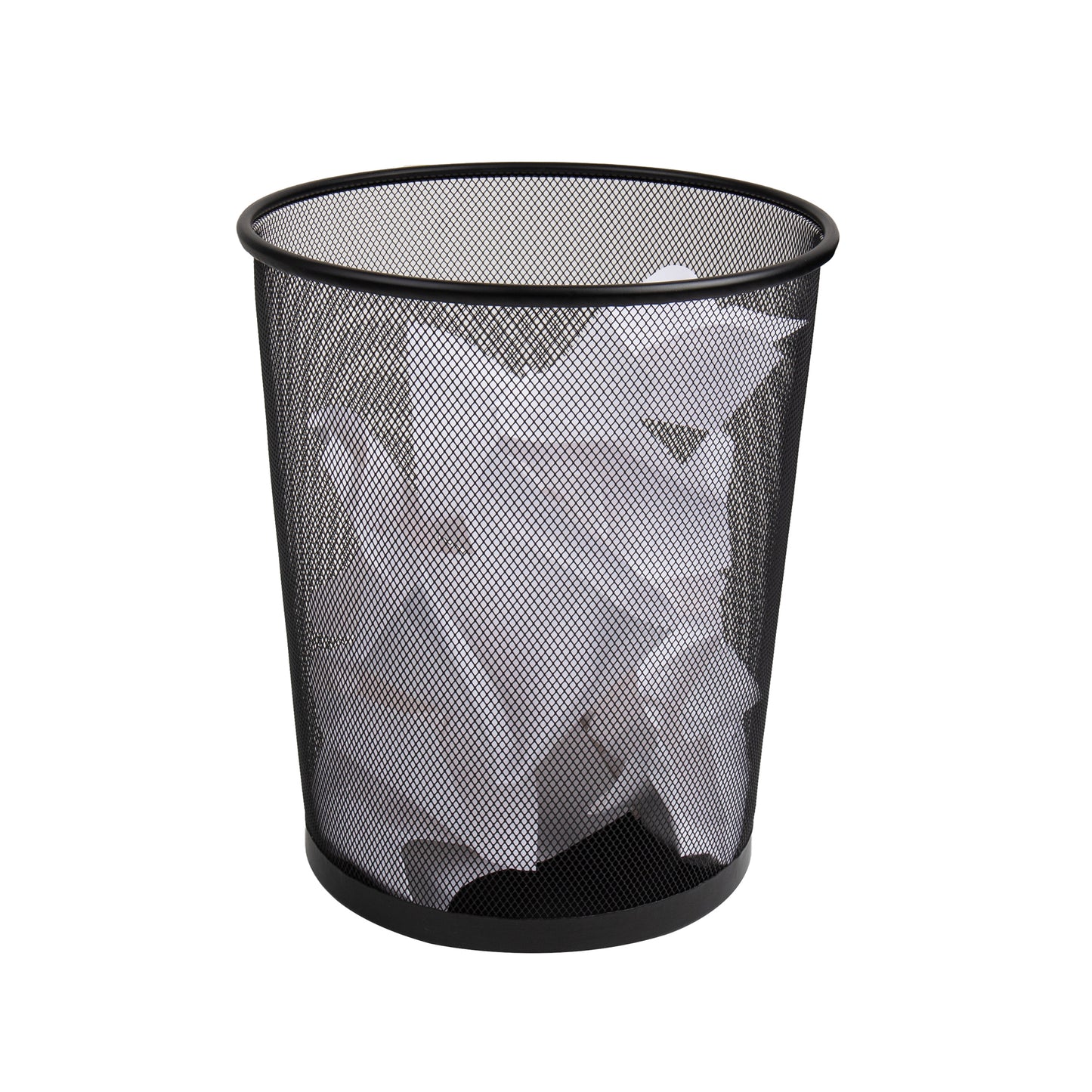 Mind Reader Mesh Trash Can, 16.65L (4.4 gal), Waste Paper Basket, Round, Office, Metal Mesh, 11.5"L x 11.5"W x 13.75"H