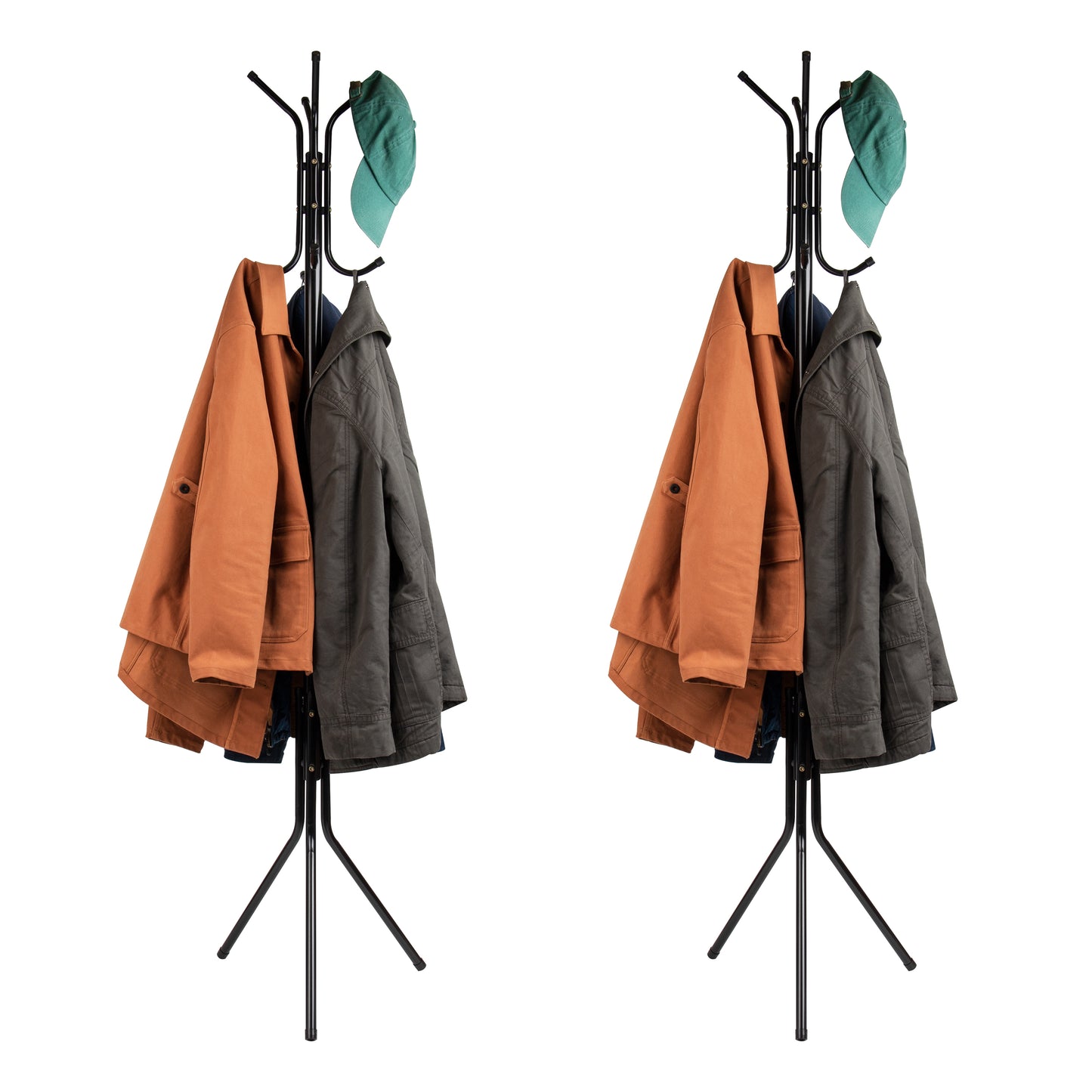 Mind Reader Coat Rack, Hall Tree, Freestanding, Coat Tree, Hat, Jacket, Purse, Metal, 14.75"L x 16.5"W x 69"H