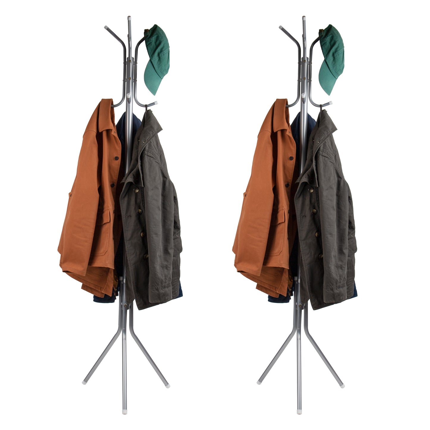 Mind Reader Coat Rack, Hall Tree, Freestanding, Coat Tree, Hat, Jacket, Purse, Metal, 14.75"L x 16.5"W x 69"H