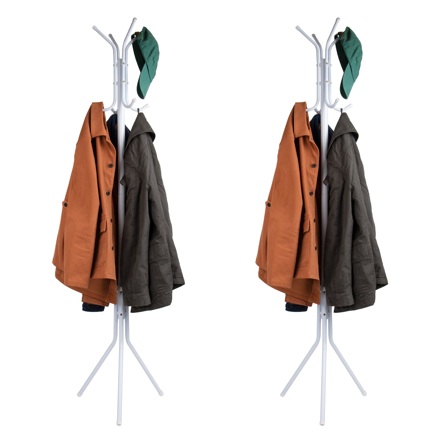 Mind Reader Coat Rack, Hall Tree, Freestanding, Coat Tree, Hat, Jacket, Purse, Metal, 14.75"L x 16.5"W x 69"H