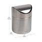 Mind Reader Mini Countertop Trash Can, 1.5 Liter/0.40 Gallon Capacity, Swivel Lid, Recycling Bin, Compost Bin, Desktop Organizer, Set of 2