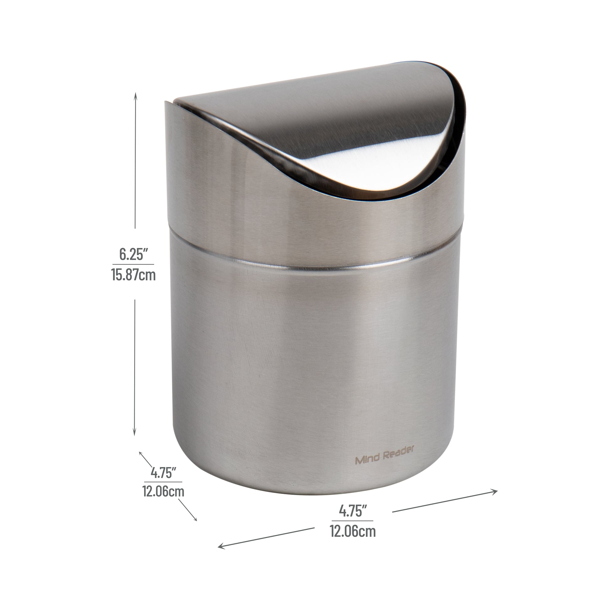 Mind Reader Mini Countertop Trash Can, 1.5 Liter/0.40 Gallon