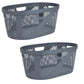 Mind Reader Basket Collection, Laundry Basket, 40 Liter (10kg/22lbs) Capacity, Cut Out Handles, Ventilated
