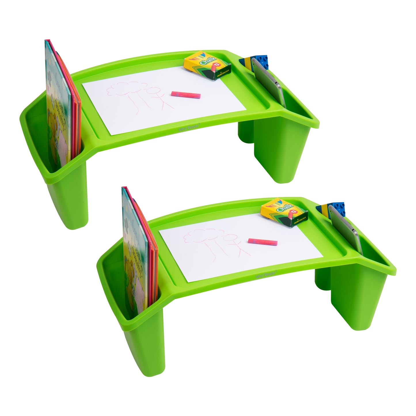 Mind Reader Kids Lap Desk, Activity Tray, Drawing, Stackable, Classroom, Portable, Plastic, 22.25"L x 10.75"W x 8.5"H