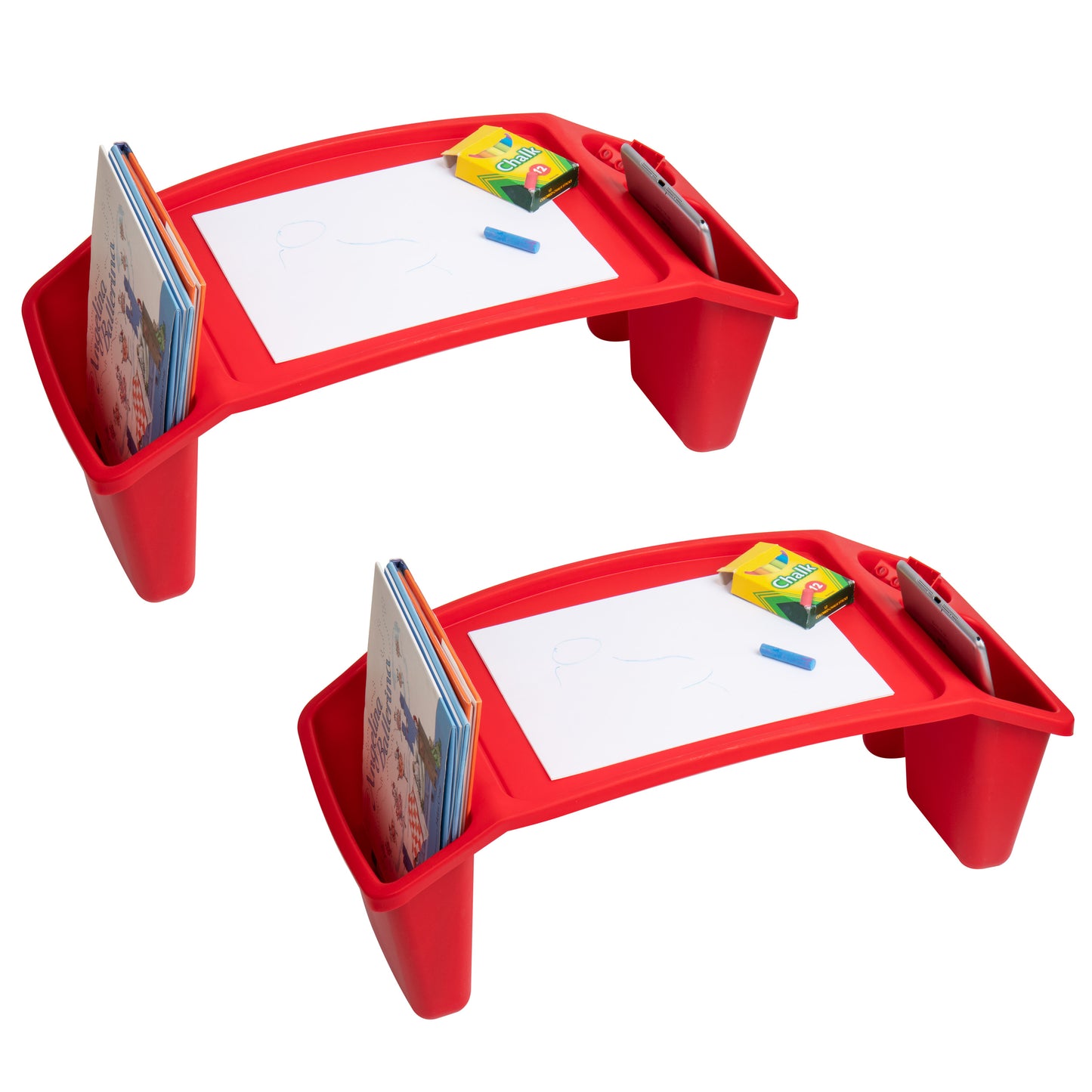 Mind Reader Kids Lap Desk, Activity Tray, Drawing, Stackable, Classroom, Portable, Plastic, 22.25"L x 10.75"W x 8.5"H