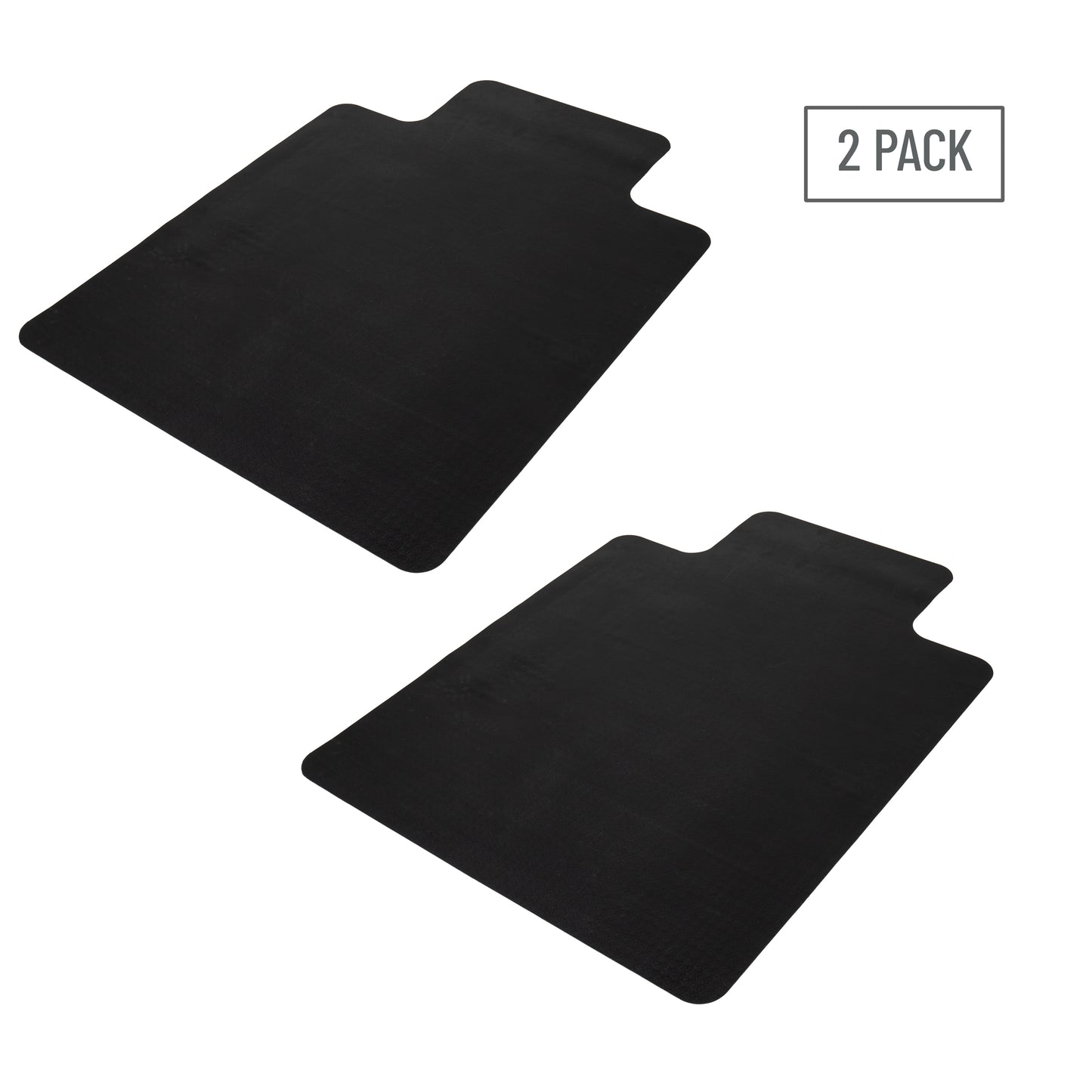 Mind Reader Office Chair Mat for Hardwood Floors, Under Desk Floor Protector, Rolling, PVC, 47.5"L x 35.5"W x 0.1"H, Black