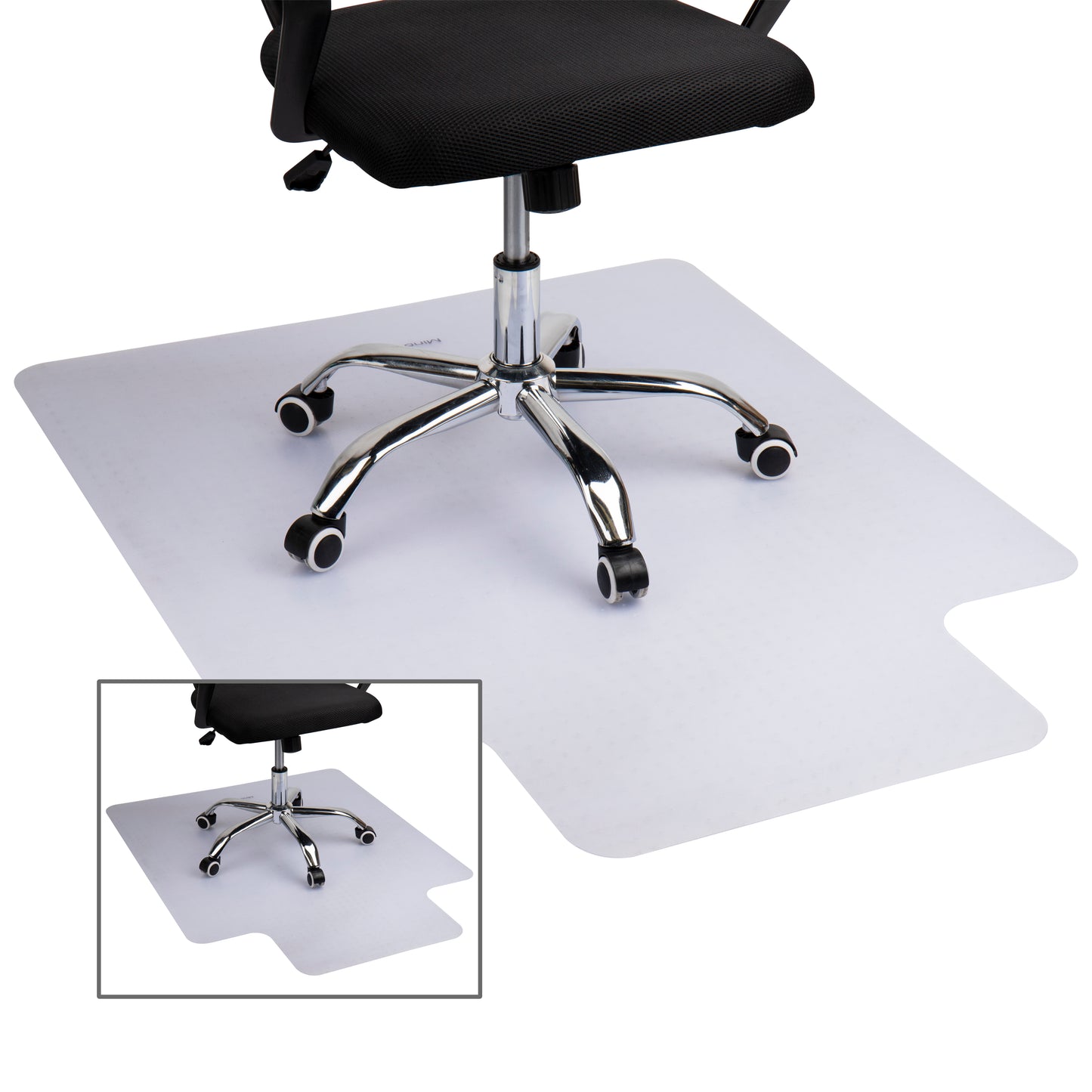Mind Reader 9-to-5 Collection, Office Chair Mat, Anti-Skid, 48 x 36, PVC
