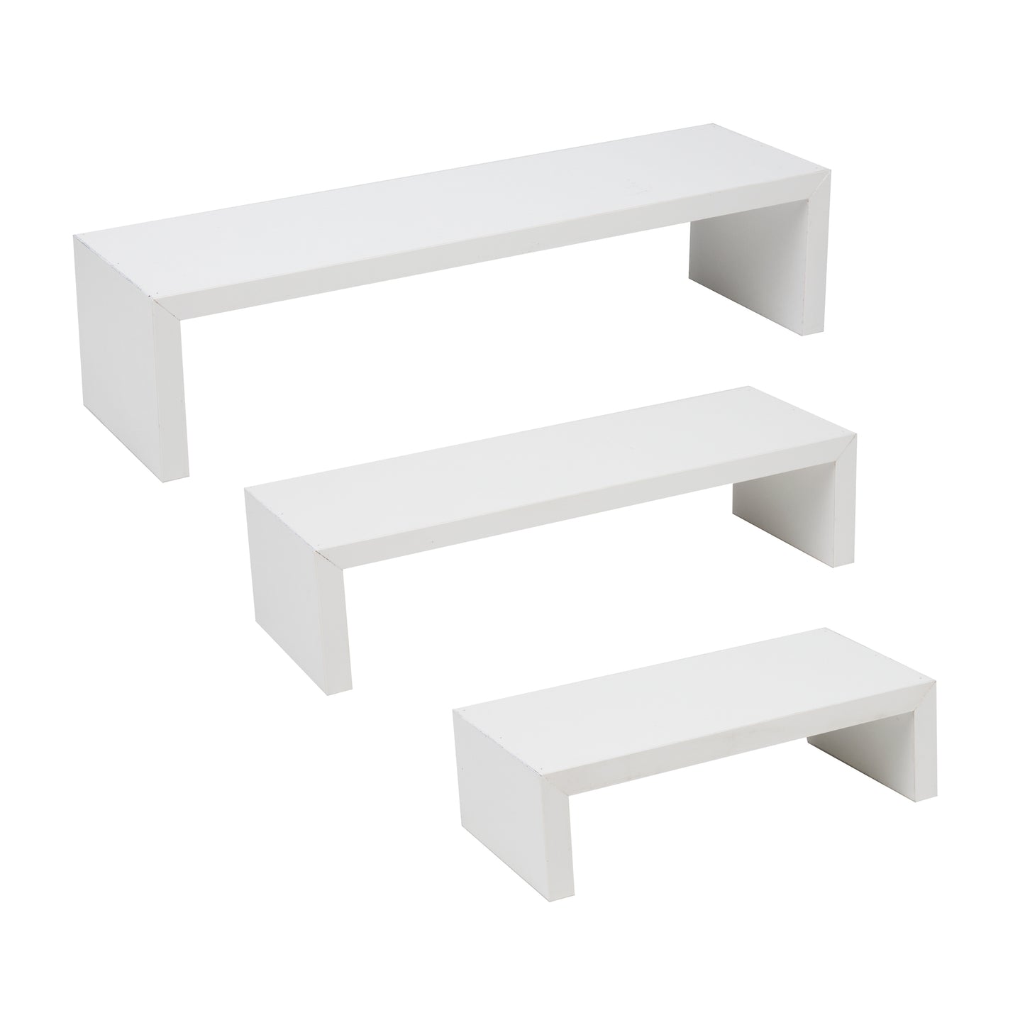 Mind Reader Floating Shelves with Invisible Brackets for Living Room, Bedroom, Bathroom, Kitchen, Set of 3, 16.75"L x 4.5"W x 4."H