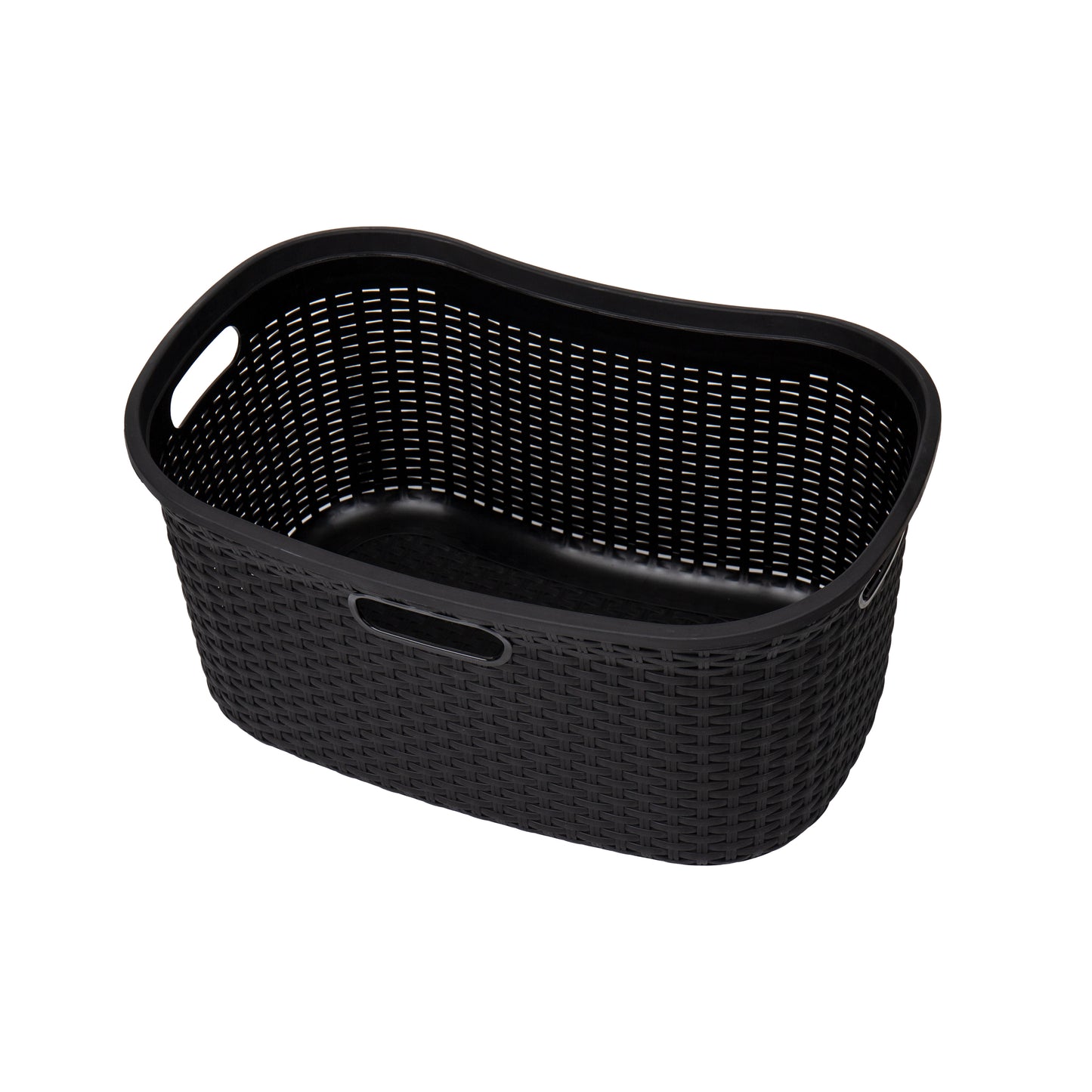 Mind Reader Basket Collection, Laundry Basket, 40 Liter (10kg/22lbs) Capacity, Premium Wicker Look, Cut Out Handles, Ventilated