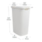 Mind Reader Basket Collection, Slim Laundry Hamper, 60 Liter (15kg/33lbs) Capacity, Cut Out Handles, Attached Hinged Lid, Ventilated Premium Wicker Look
