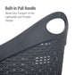 Mind Reader Basket Collection, Mobile Laundry Hamper, 60 Liter (15kg/33lbs) Capacity, Cut Out Handle, Ventilated, Integrated Castor Wheels