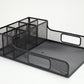 Mind Reader Network Collection, Utensil, Napkin and Plate Serving Tray, Breakroom, Countertop Organizer, Black