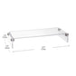Mind Reader Foundation Collection, Monitor Stand, 22b. Capacity, Modern, Acrylic, Clear