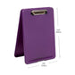 Mind Reader Apprentice Collection, Storage Clipboard with Low Profile Clip, Letter Size, Bottom Hinge, Set of 6, Assorted Colors