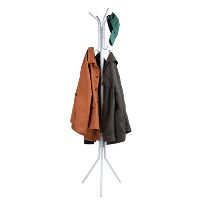 Mind Reader Freestanding Coat Rack, Multi-Hook Organizer for Office or Entryway, Metal