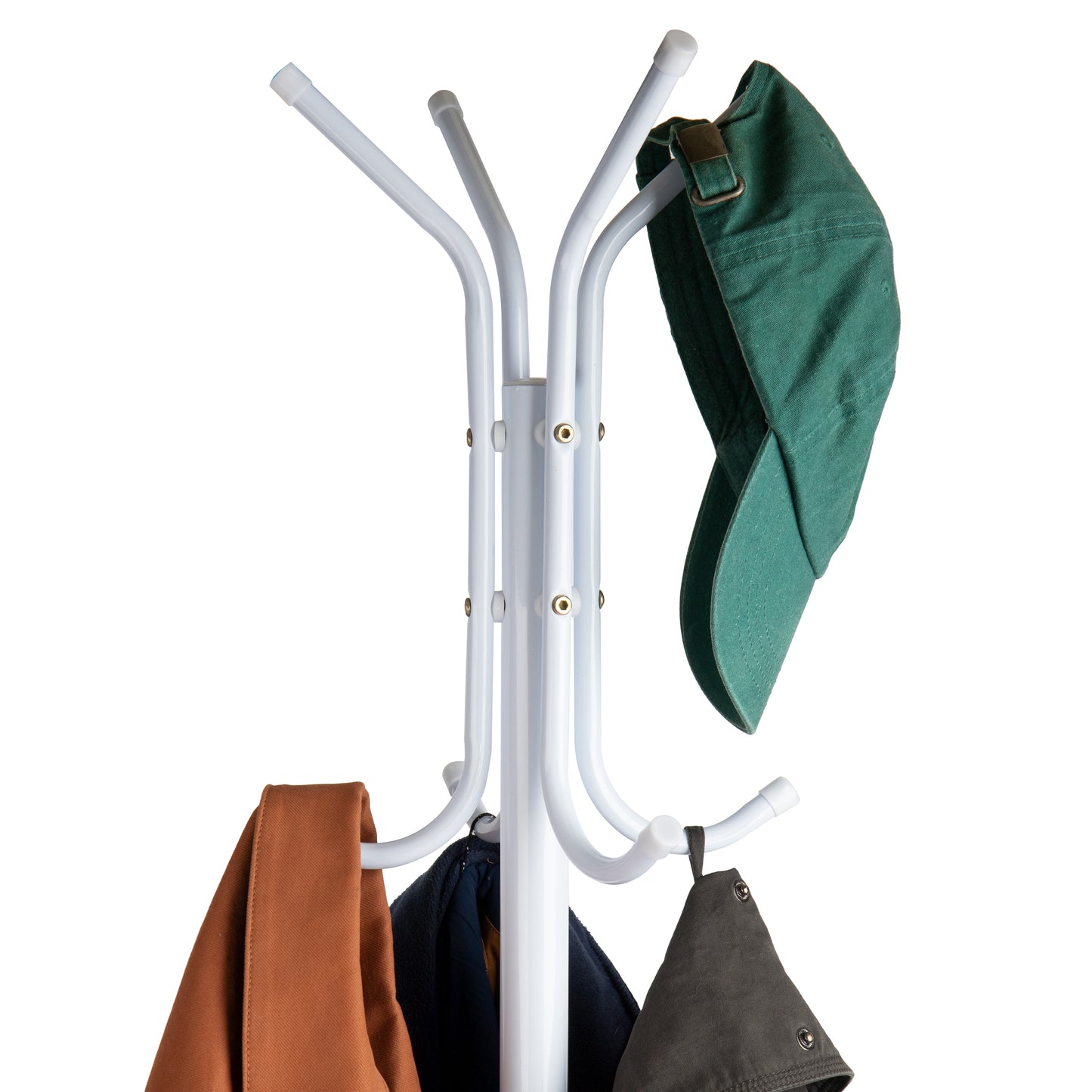 Mind Reader Coat Rack, Hall Tree, Freestanding, Coat Tree, Hat, Jacket, Purse, Metal, 14.75"L x 16.5"W x 69"H