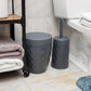 Mind Reader Trash Can and Toilet Brush Set, Bathroom Decor, Swivel Lid, Accessories, 8.75"W x 11.25"H, 2 Piece Set