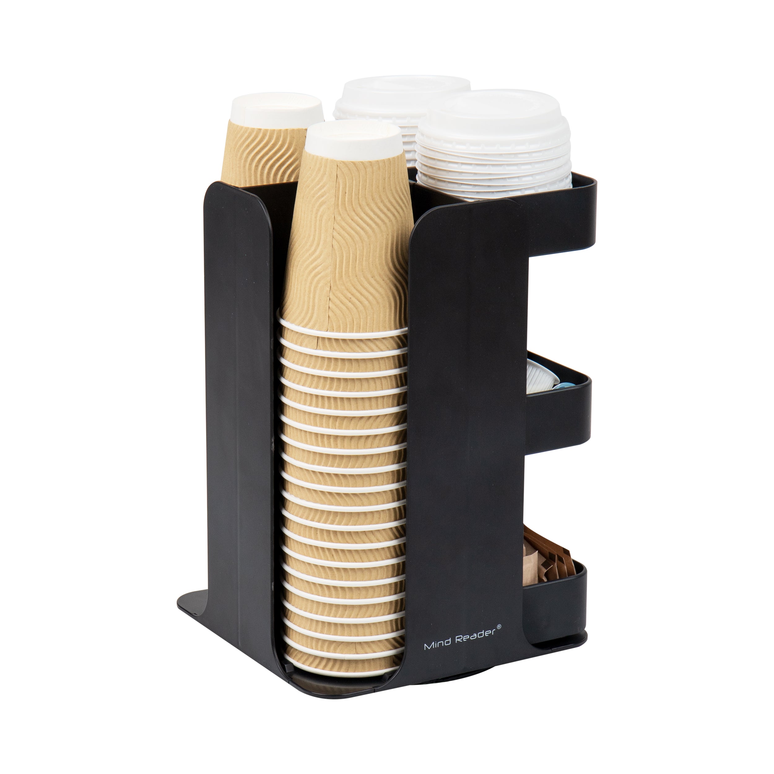 Mind Reader CAD01 Coffee Condiment Organizer-White, 6 x 12 x 12