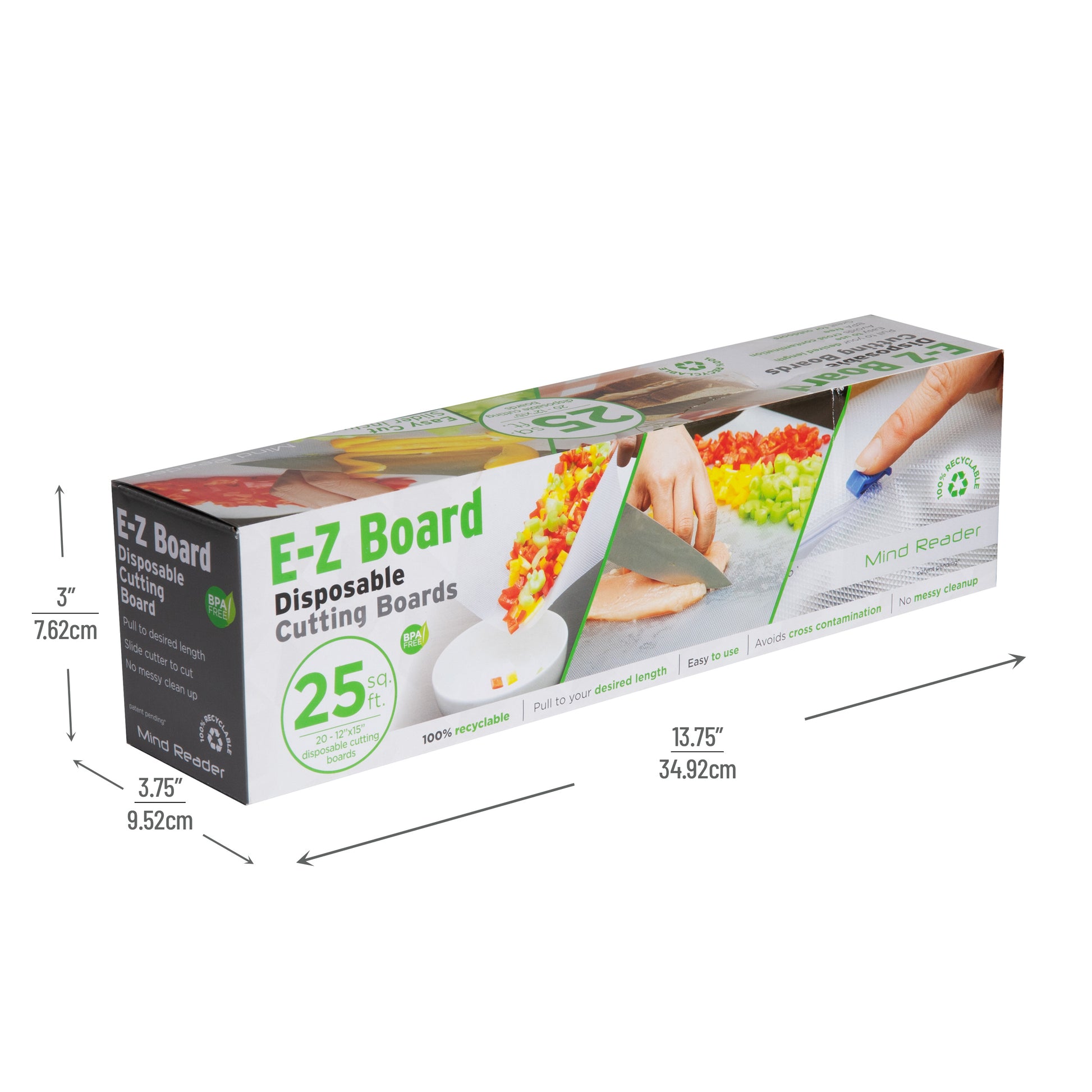 Mind Reader E-Z Board Disposable Plastic Cutting Board, 25 Square Feet –  Mindreaderstore