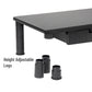 Mind Reader Anchor Collection, Large Dual Monitor Stand with Drawer, Adjustable Height, 40lb. Capacity, Black