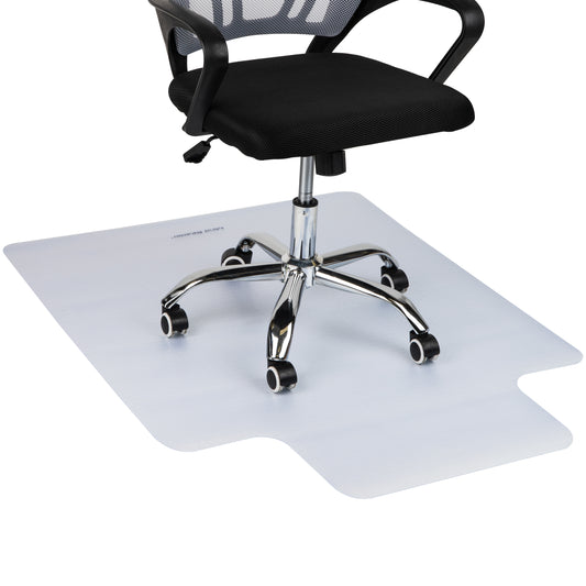 Mind Reader Office Chair Mat for Hardwood Floors, Under Desk Floor Protector, Rolling, PVC, 47"L x 35.25"W x 0.125"H, Clear