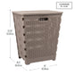 Mind Reader Basket Collection, Foldable Laundry Hamper, 61 Liter (10kg/22lbs) Capacity, Cut Out Handles, Attached Hinged Lid, Ventilated