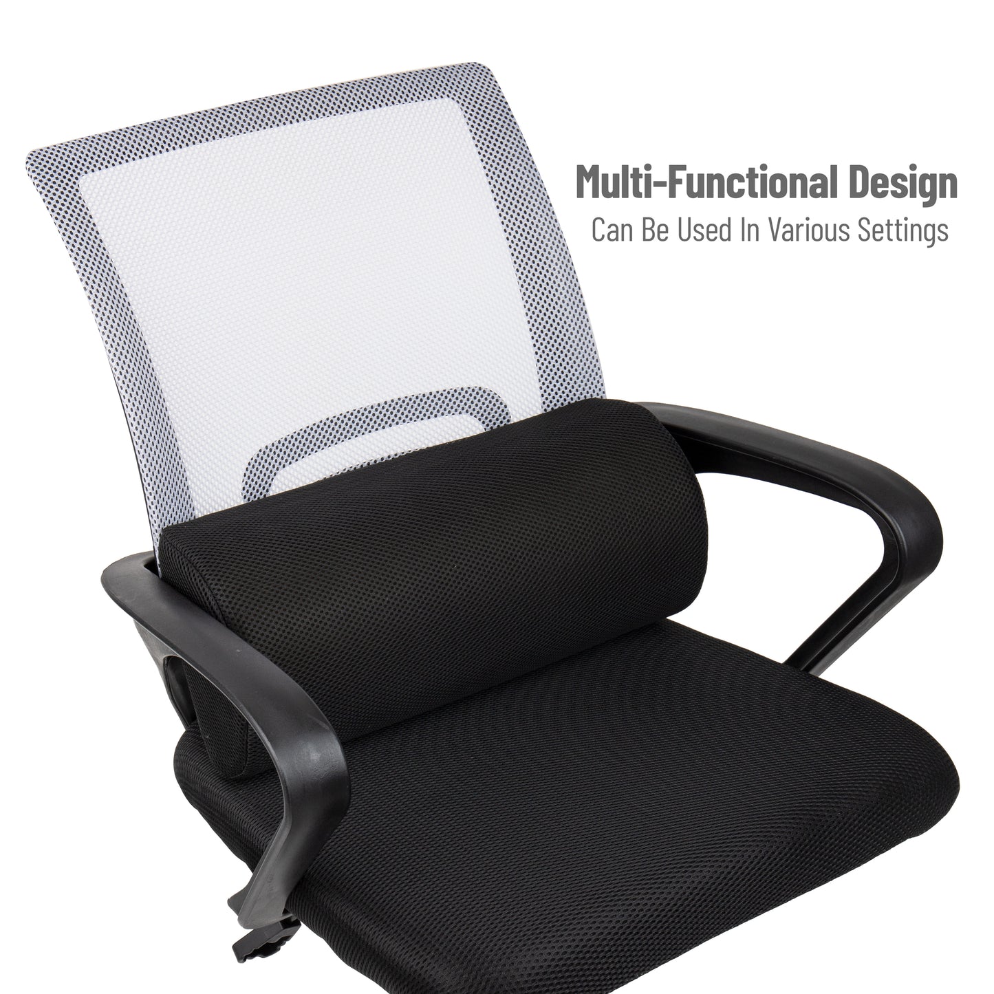 Mind Reader Foot Rest, Under Desk at Work, Ergonomic, Height Adjustable, Office, Foam, 7.5"L x 16.75"W x 3.75"H, Black