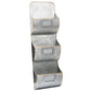 Mind Reader 3-Compartment Vertical File Organizer, Wall Mount, Desktop Space Saver, Office Organizer, Galvanized Metal, Silver