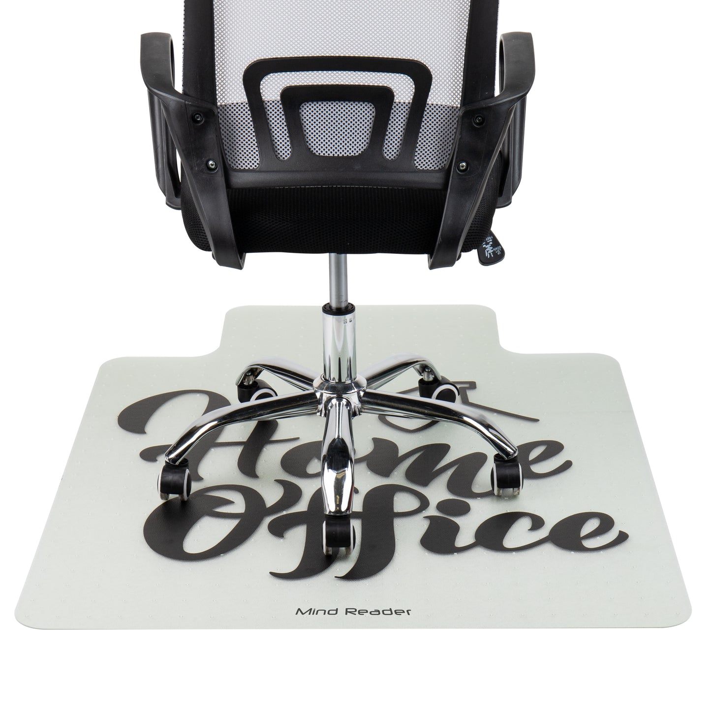 Mind Reader 9-to-5 Collection, Office Chair Mat with Lip, Anti-Skid with Carpet Gripper, 47.25 x 35.5, PVC, Clear with Black Home Office Art