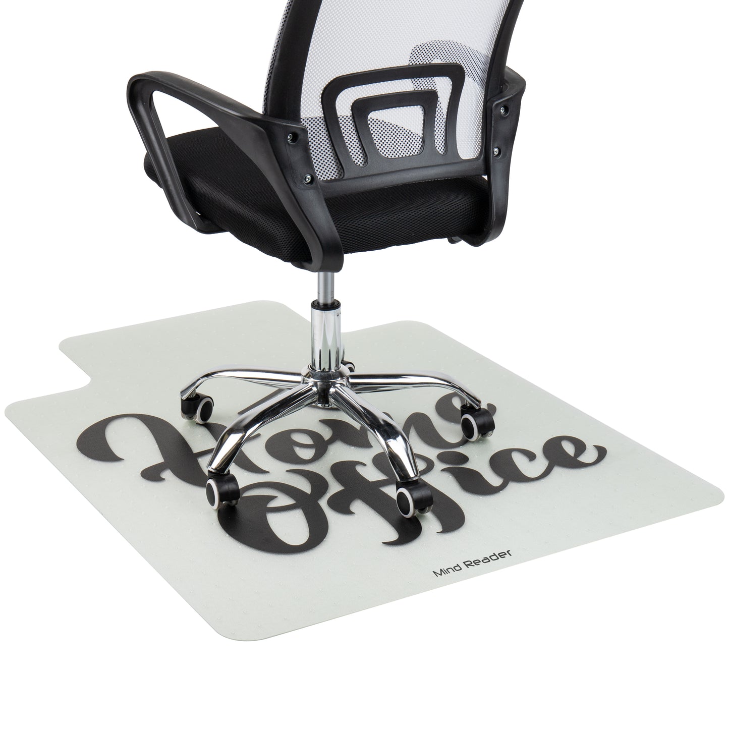 Mind Reader Office Chair Mat for Carpet, Under Desk Protector, Carpet Grips, Rolling, Polycarbonate, 47.25 x 35.5, Clear