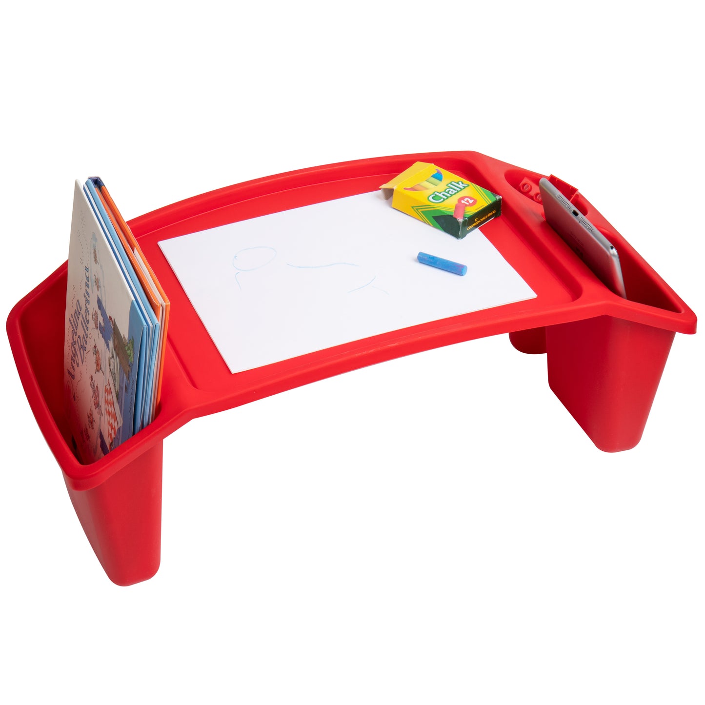 Mind Reader Kids Lap Desk, Activity Tray, Drawing, Stackable, Classroom, Portable, Plastic, 22.25"L x 10.75"W x 8.5"H