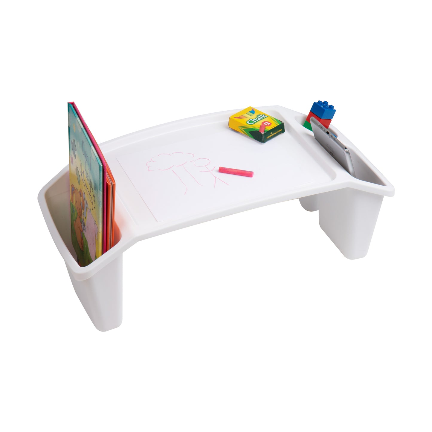 Mind Reader Kids Lap Desk, Activity Tray, Drawing, Stackable, Classroom, Portable, Plastic, 22.25"L x 10.75"W x 8.5"H