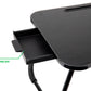 Mind Reader Woodland Collection, Portable Laptop Desk/Breakfast Table with Storage Drawer, Collapsible, Portable, Folding Legs, Black