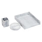 Mind Reader Marbella Collection, 3 Pc. Office Set includes: Pen Cup, Catch-All Dish, and Paper Tray, Office, Resin, White