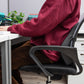 Mind Reader Ergonomic Lower Back Cushion, Office Chair, Posture Corrector, Memory Foam, 15.5"L x 3.75"W x 14.25"H, Black